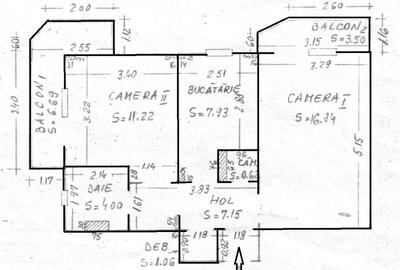 Apartament 2 camere decomandate,  etajul 2, str Aurel Vlaicu Marasti - 2