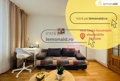 Apartament cu 2 camere semidecomandat, mobilat în Central
