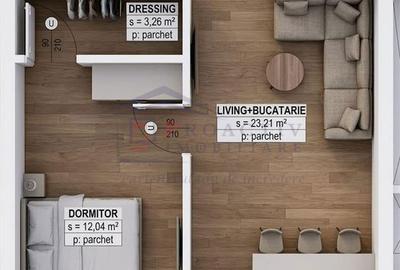 Apartament cu 2 camere în Paltin