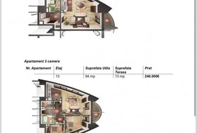 Apartamente tip studio, 45-53mp, etaje intermediare, West City Tower - 2