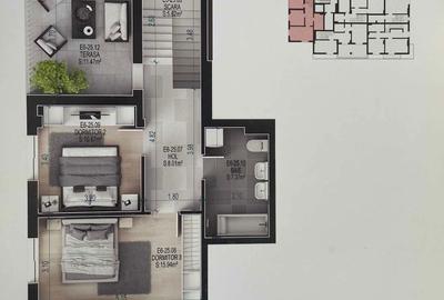 Apartament cu 4 camere decomandat în Cățelu - 8