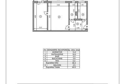 Apartament cu 2 camere nedecomandat în Vest