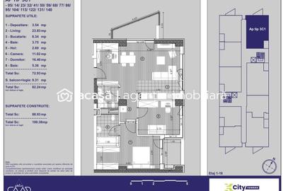 Apartament cu 3 camere semidecomandat în Torontalului - 2