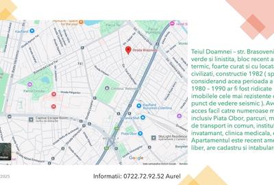 Teiul Doamnei - str. Brasoveni - Obor 15min., bloc 1982, et.3/8, decomandat - 13
