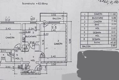 Vest se vinde apartament decomandat doua camere pret 81000 euro negociabil