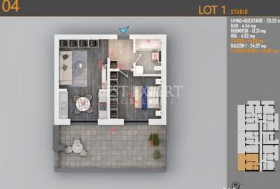 Apartament cu 2 camere semidecomandat în Titan - 1