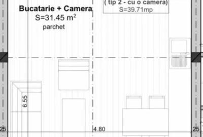 Garsonieră semidecomandată în Giroc - 1