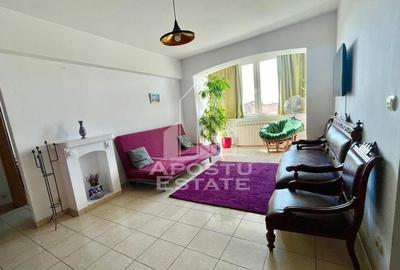 Apartament 2 camere, Zona Central, complet mobilat, balcon deschis, AC
