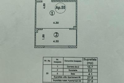 Garsonieră Pollux , etaj 3 . Mobilată și utilată , comision 0% Proprietar - 3