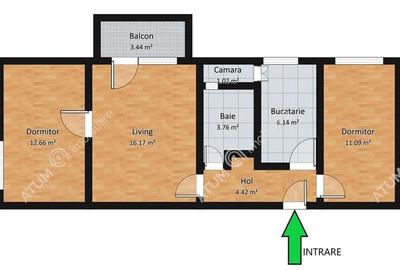 Apartament cu 3 camere pe Calea Dumbravii din Sibiu zona Dioda - 5