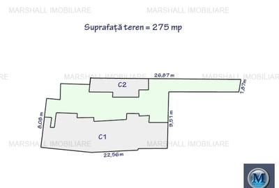 Teren Construcții intravilan de 275 mp, în Cantacuzino - 2