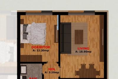 Apartament cu 2 camere decomandat în Dobroești - 1