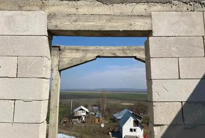 Teren cu casa la stadiul de acoperis si cabanuta - 3