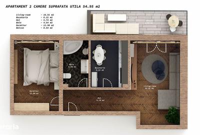 Apartament cu 2 camere decomandat, mobilat în Dobroești - 12