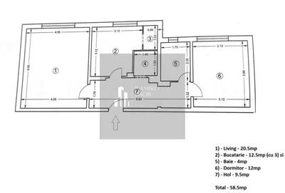 Apartament cu 2 camere decomandat în Eroii Revoluției - 1