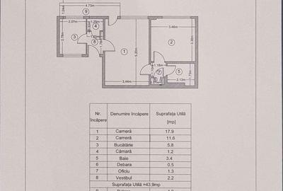 Apartament cu 2 camere semidecomandat în 1 Mai - 4
