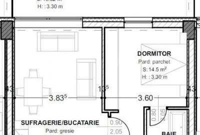 Apartament cu 2 camere semidecomandat în Central