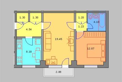 Apartament cu 2 camere decomandat în 1 Decembrie 1918 - 2