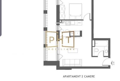 Apartament 2 camere, 40,64 mp, finisat modern, spatii verzi - ansamblu nou - 2