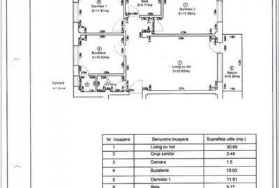 Apartament cu 3 camere semidecomandat în Central