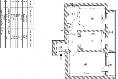Apartament cu 2 camere decomandat în Rovine - 9