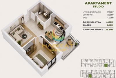 Garsonieră decomandată în Central - 1