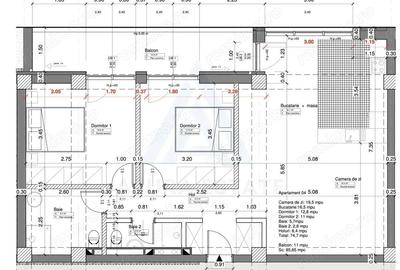 Apartament cu 3 camere decomandat în Central