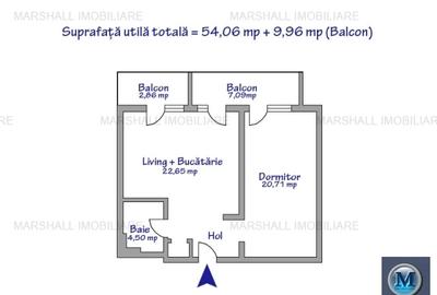 Apartament 2 camere de vanzare, zona Albert, 64 mp #16484 - 1