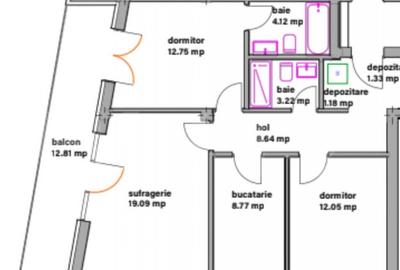 Apartament modern cu 3 camere, balcon si dressing - bloc nou - 1