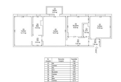 Apartament cu 3 camere decomandat, mobilat în Complex Studențesc - 10