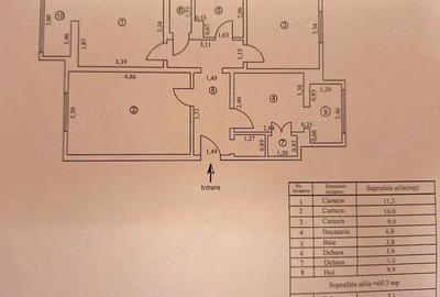 Apartament cu 3 camere decomandat în Țiglina 2 - 4