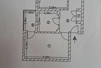 Apartament cu 3 camere decomandat în Central