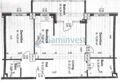 Apartament cu 3 camere decomandat în Iosia