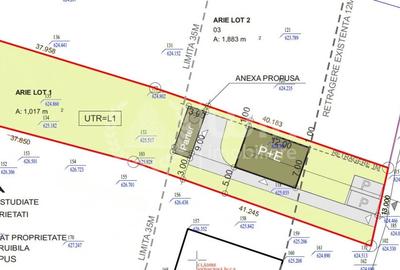 Teren intravilan autorizat casa individuala 1017mp | Front 13m | Aiton - 9