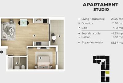 2 camere tip Studio - Metrou Berceni 400m - Bloc Nou 2025 - 8