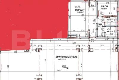Spațiu comercial, de 156 mp, în Central