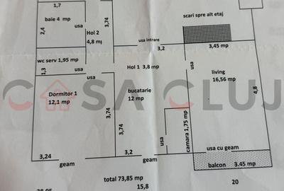 3 camere | Decomandat | Etaj intermediar | 2 balcoane |2 bai - 10
