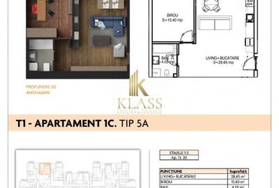 Studio spatios | 53,5 mp | Proiect nou | Metrou Aparatorii Patriei - 4