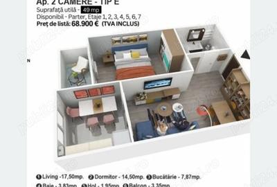 Apartament cu 2 camere semidecomandat în 1 Decembrie - 4