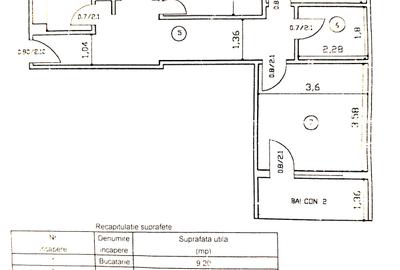 Apartament 3 camere decomandat, bloc 1994 - 2