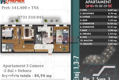 Apartament cu 3 camere decomandat în Metalurgiei - 1