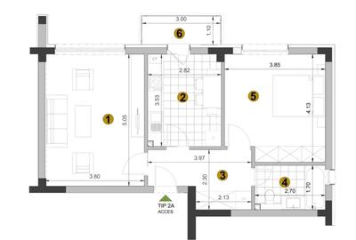 Ap 2 camere Ra?nov Radsor Residence | bloc nou 2023 | parter | centrala | 2 parcari + boxa | 500 - 3