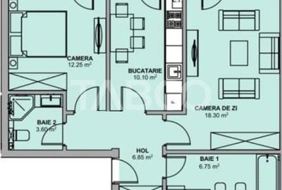 Apartament de vanzare 58 mpu FINISAT LA CHEIE 2 camere Doamna Stanca - 4