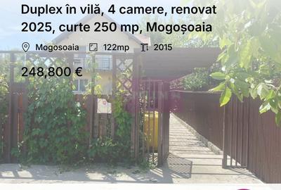 Duplex cu 4 camere cu Canalizare în Mogoșoaia - 1