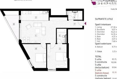 Apartament Lux 3 Camere Eminescu I Boxa Inclusa - 10