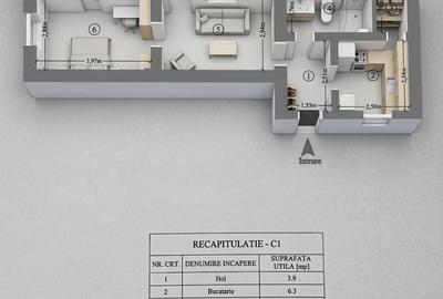 Casă cu 2 camere cu Teren 156 Mp în Galata - 3