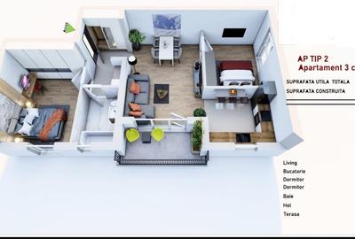Apartamente 3 camere predare in Septembrie si Decembrie 2025 Sanpetru - 2