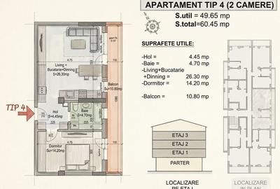 Apartament cu 2 camere în Lujerului - 11