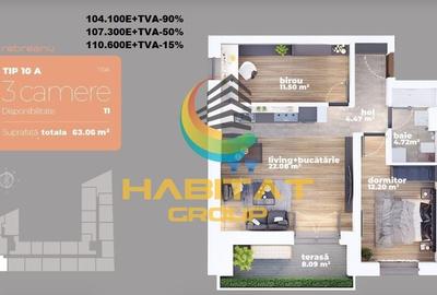 Vânzare apartament 3 camere, 72,9 mp, zona Titan – Liviu Rebreanu - 6