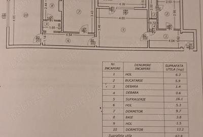 Apartament cu 3 camere semidecomandat în Central - 5